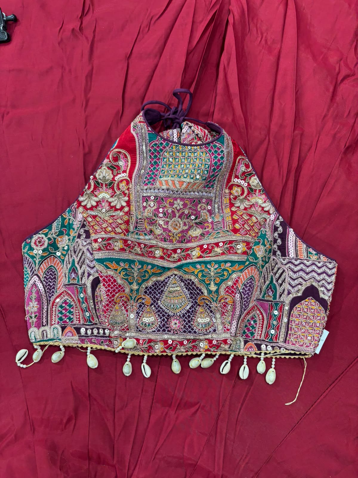 Halterneck antique blouse